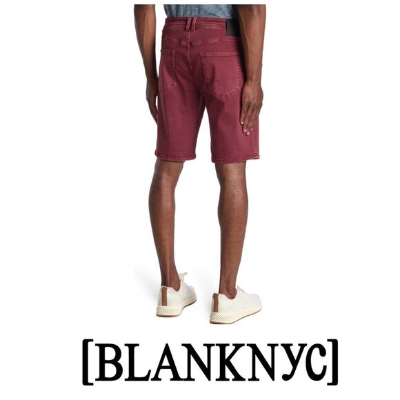 Blank NYC Mens Red Mid Rise Pockets Bermuda Jean Shorts Sz 30 New - Picture 4 of 10